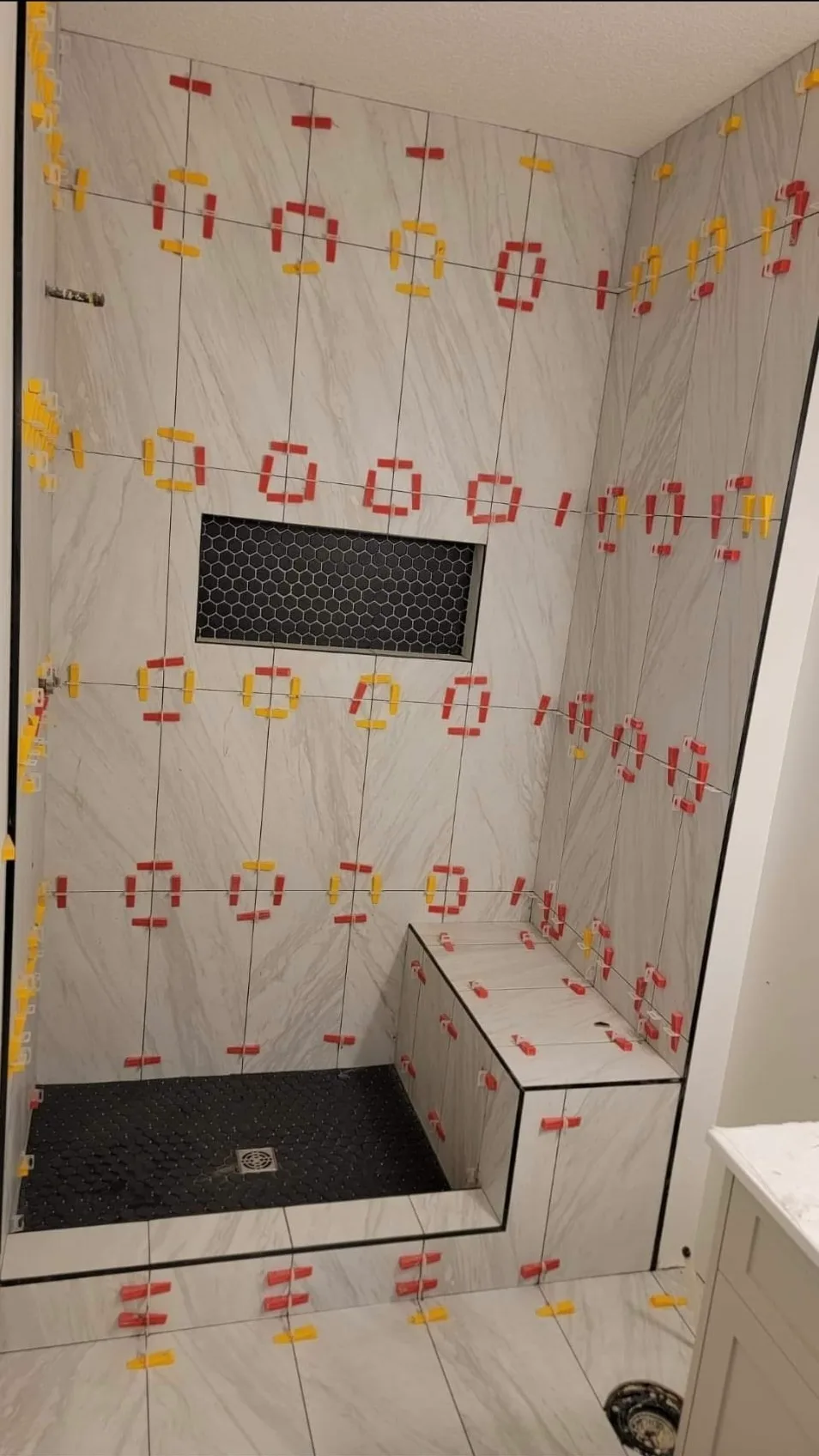 Custom Tile Stair Installation